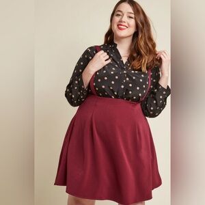 ModCloth Burgundy Jumper Dress